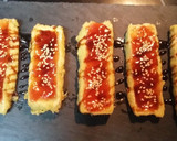 Foto del paso 4 de la receta: Camenbert frito con mermelada de frambuesa y caramelo líquido