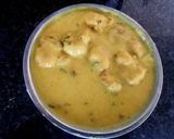 A picture of step 9 of Fulori Kadhi (UP style Pakoda Kadhi).