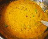 A picture of step 3 of Matar paneer curry.