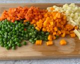 A picture of step 1 of Veggies with Yogurt & Salted Egg Salad Dressing.