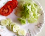 A picture of step 3 of Lettuce sandwich.