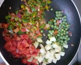 A picture of step 2 of Masala Oats Mumbai Pav bhaji style.