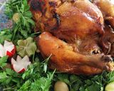 عکس مرحله 1 از دستور مرغ شکم پر با تنور سنگی