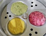 A picture of step 3 of Idlis with Chana dal Chutney.