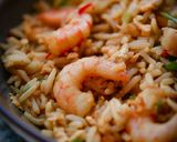 A picture of step 3 of King Prawn Fried Rice 🍚🍤🥡.