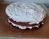Áfonya- lekváros, mascarpone krémes piskóta torta recept fázis 10 fotója