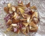 A picture of step 3 of Poached Egg with Roasted Shiitake and Shallots.