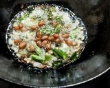 A picture of step 3 of Sanja (Sooji upma with buttermilk).