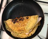 Foto del paso 6 de la receta: Omelette de queso de almendras, jamón de pavo, champiñones y hogao 🍅 en 15 minutos