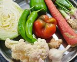 A picture of step 1 of Manchow Soup.