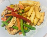 Foto del paso 3 de la receta: Salteado de Vainitas con Pechuga de Pavo !👩‍🍳