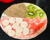 A picture of step 2 of Leftover Tortilla/Roti: Cold Fruits Deserts Tortilla Wraps.