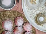 Muffins de chocolate rosa
