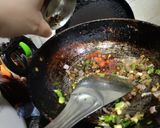A picture of step 3 of Dry Gobhi Manchurian.