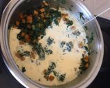 A picture of step 3 of Spinach, butternut and feta quiche.