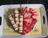 Foto del paso 6 de la receta: Tarta corazón, bizcocho de yogurt de limón... Locura chocolate y frutas