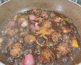 A picture of step 12 of Veg Manchurian with Gravy.