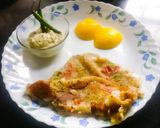 वेजिटेबल ऑमलेट (Vegetable omelette recipe in Hindi) रेसिपी चरण 3 फोटो
