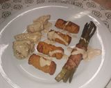 Nyúlcomb fehérboros-tejszínes mártásban baconos spárgával recept fázis 4 fotója