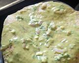 A picture of step 2 of Mint Leftover Roti Chila.