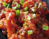 A picture of step 7 of Paneer chilli.
