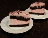 A picture of step 21 of Chocolate Layer Cake with Cherry Cheesecake Filling and Frosting.