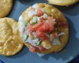 A picture of step 3 of Papri chaat.