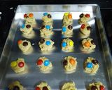 A picture of step 9 of Choc Chip Cookie with M&M.