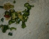 A picture of step 1 of Methi Paratha.