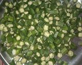 A picture of step 1 of Lady finger veg.