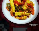 A picture of step 8 of Paneer Jalfrezi.