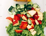 Hình bước làm 2 của món Eat clean- bữa trưa với Salad trứng luộc sốt pho mai và bánh mì ngũ cốc bơ lạc