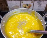 A picture of step 3 of Mango Besan Burfi.