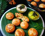 A picture of step 8 of Walnut, Paneer and Cheese stuffed Paddu.