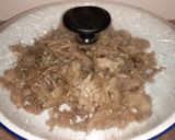 A picture of step 3 of Shredded Lamb with Green Beans and Mashed Potatoes.