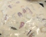 A picture of step 1 of Spaghetti with Gorgonzola cream.