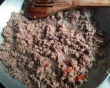 A picture of step 7 of Spicy Mutton Qeema Spaghetti🍝🍅.