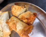 A picture of step 2 of Cheesy Spring roll.