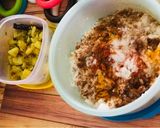 A picture of step 1 of Maharashtrian Phodnicha Bhaat: With Leftover Rice 🍚.