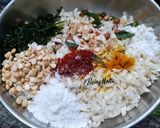 A picture of step 4 of Kothmari Chiwda.