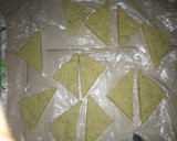 A picture of step 3 of Potato triangles.