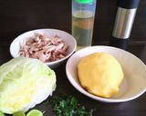 Foto del paso 1 de la receta: Pollo deshilachado con papas cremosas y lechuga fresca 👍🇵🇪