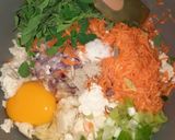 Foto langkah ke 2 dari resep 137. Tahu Telur Daun Kelor Kukus (MPASI 12m+).
