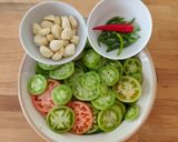 Zöldparadicsom savanyúság télire recept fázis 1 fotója