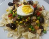 Foto del paso 5 de la receta: Corbatitas a la crema con verduras y trocitos de pollo
