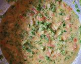 A picture of step 3 of Besan pudla (gujrati breakfast).