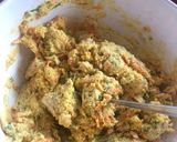 A picture of step 1 of Undvo/Hondhvo Gujarati savoury cake.