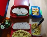 A picture of step 4 of Lunchbox: homemade chicken curry salad.
