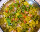 A picture of step 1 of Aloo pyaz poha.