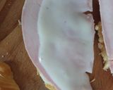 A picture of step 2 of Homemade Ham and Cheese Croissants with Light Béchamel.